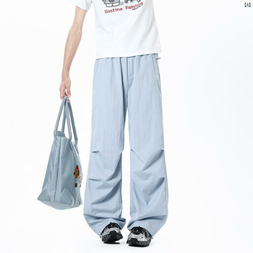 ホワイト 通気性 速乾 オーバー オール メンズ 夏 薄手 アウトドア ハイキング スポーツ パンツ ストレート アメリカン カップル パラシュートパンツ ホワイト 通気性 速乾 オーバー オール メンズ 夏 薄手 アウトドア ハイキング スポーツ パンツ ストレート アメリカン カップル パラシュートパンツ