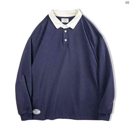 マッデン ワークウェア アメリカン レトロ ニット ポロ セーター カレッジ 長袖 Tシャツ メンズ 春秋 マッデン ワークウェア アメリカン レトロ ニット ポロ セーター カレッジ 長袖 Tシャツ メンズ 春秋