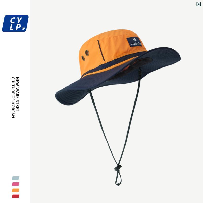 ユニセックス　帽子　小物 レディース 文字 布 ラベル 付き 夏 屋外 キャンプ 登山用 帽子 男性用 漁師 釣り用 日焼け防止(4)