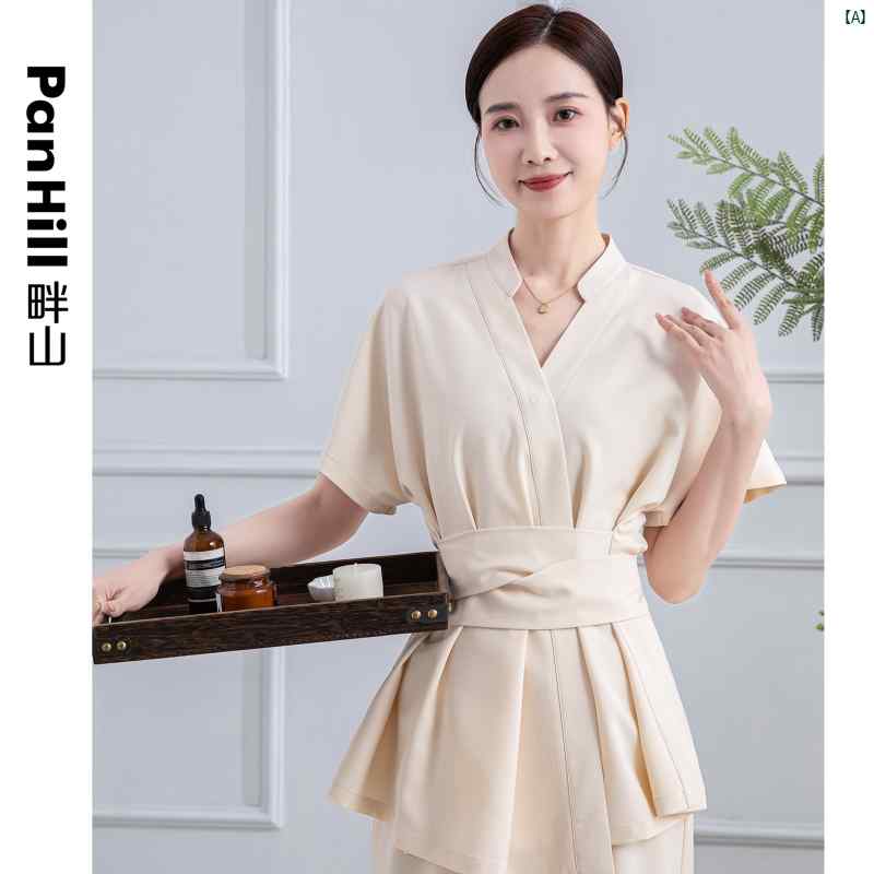 レディース　チュニック　サロン　制服 美容師 作業着 七分袖 半袖 医療 美容 春夏 美容室 皮膚 管理 ..