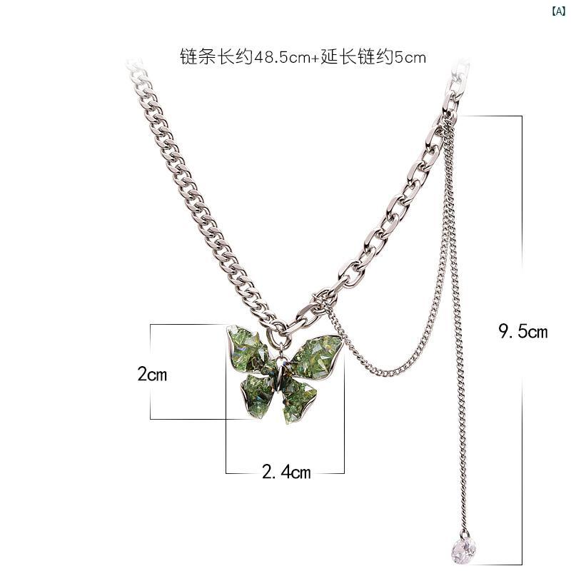 蝶 ネックレス ライト 高級 ホット 鎖骨 チェーン ショート ハイエンド アクセサリー