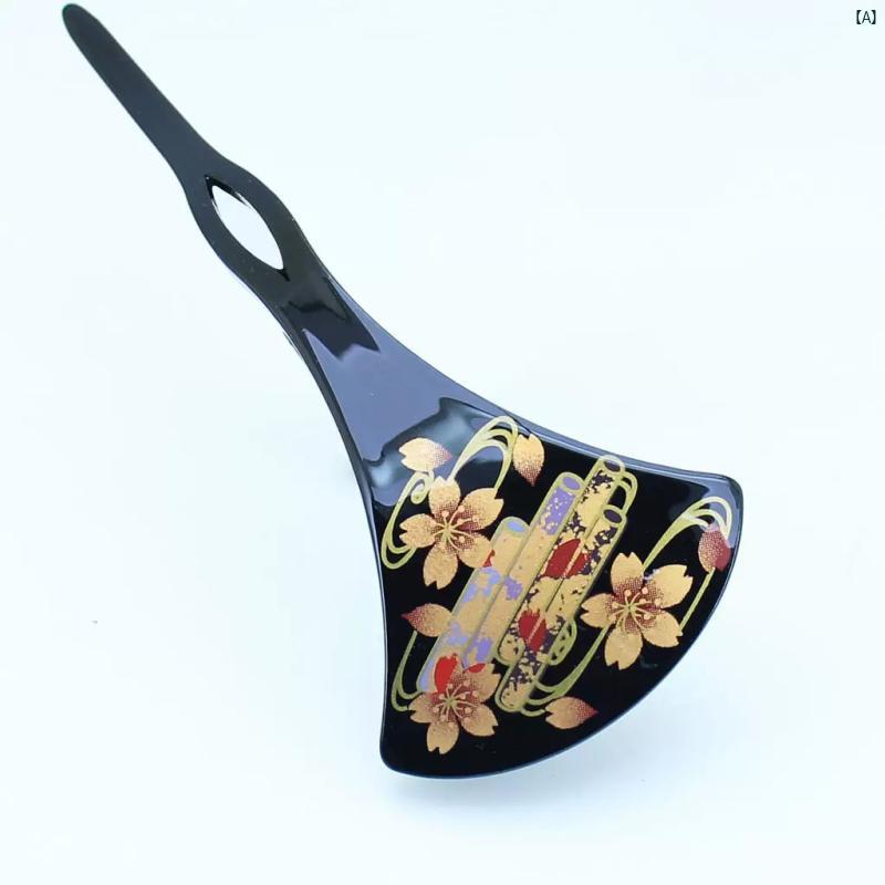 ヘア 飾り 綺麗 古風 日本 中世 桜 ヘアピン 扇形 アクリル アクセサリー 花 レトロ ヘッド ドレス