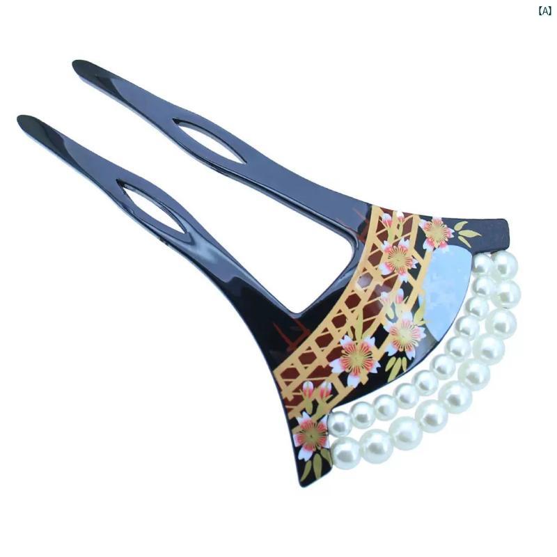 ヘア 飾り 綺麗 古風 アクリル 桜 ヘアピン DIY 素材 ジュエリー レトロ 風 ヘッド ドレス