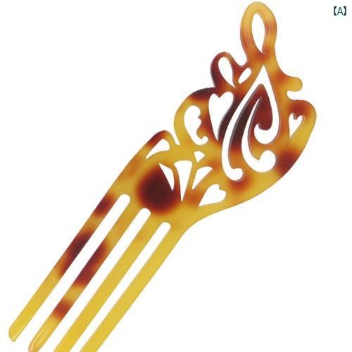 ヘア 飾り 綺麗 古風 レトロ 高級 扇形 ヘア コーム べっ甲 アクリル ピン 日本 インサート 漢服 ヘッド ドレス