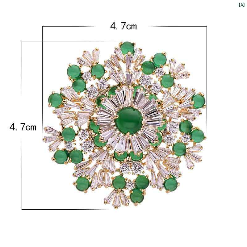 スノーフレーク ブローチ ハイエンド レディース 高級 コサージュ 前立て ピン 服 センス アクセサリー 固定