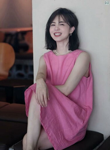 レディース 夏 コーデ ファッション 春 秋 フランス ピンク ラウンドネック 半袖 ドレス 小柄 スリム スカート ハイエンド 素敵 レディース 夏 コーデ ファッション 春 秋 フランス ピンク ラウンドネック 半袖 ドレス 小柄 スリム スカート ハイエンド 素敵
