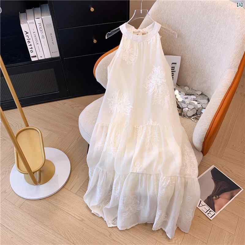 レディース　夏　コーデ　ファッション　春　秋 フレンチ ジェントル オフショルダー ホルター ドレス レディース用 サマー ビーチ 海辺 休暇 スーパー フェアリー ノースリーブ サスペンダー