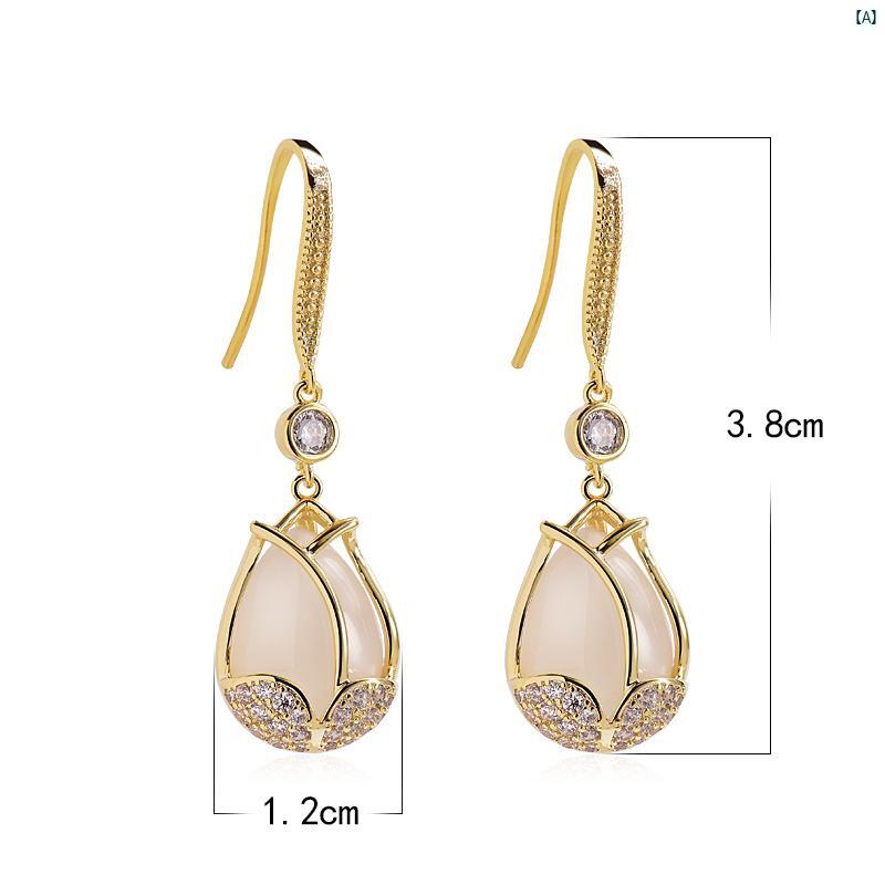 フラワー イヤリング レディース ロング 韓国 アクセサリー