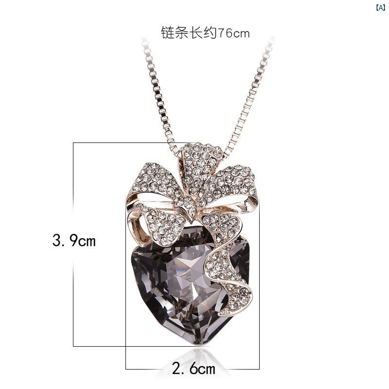 フラワー ペンダント セーター チェーン ロング シンプル ハイエンド 雰囲気 装飾 ネックレス アクセサリー