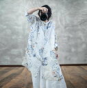 レディース 夏 コーデ ファッション 春 秋 大きいサイズ 中華風 婦歳服 夏 鮮 エレガント ドレス レディース スタンド アップ カラー ボタン トップ