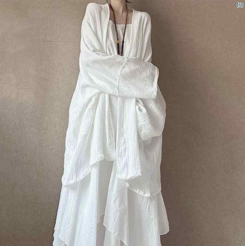 レディース　夏　コーデ　ファッション　春　秋 中華風 レトロ レディース 夏 日焼け 止め アウター カーディガン ハイエンド 漢服 トップ　 日常 着用