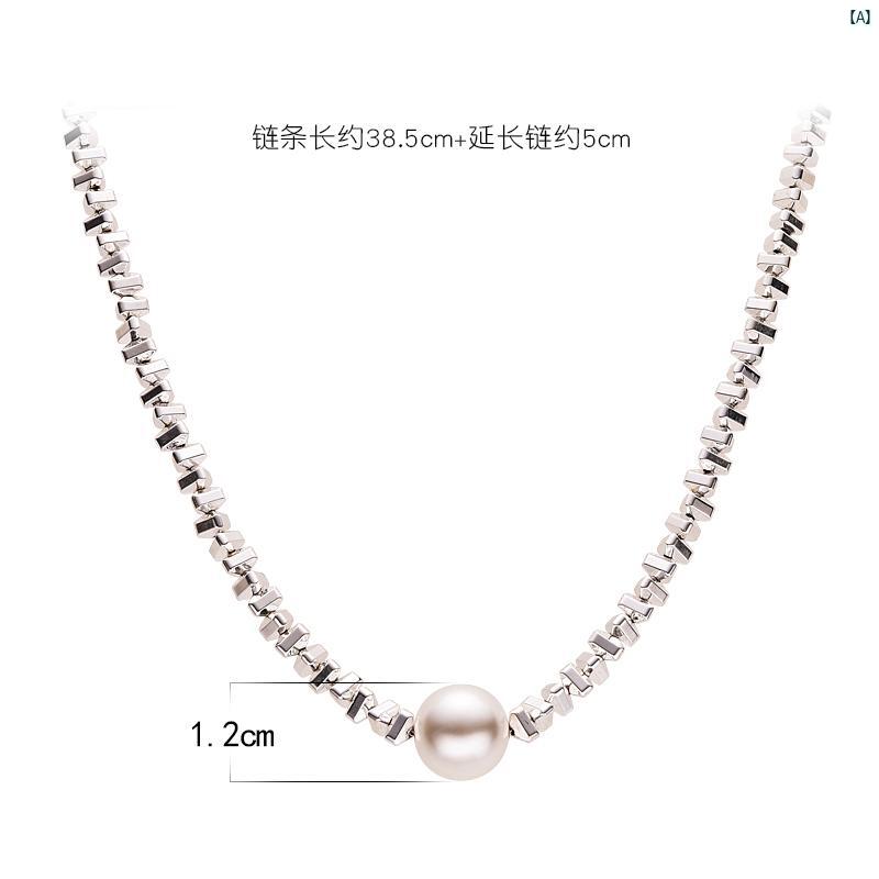 イミテーションパール ネックレス レディース ライト 高級 新 ホット ショート 鎖骨 チェーン ファッション アクセサリー