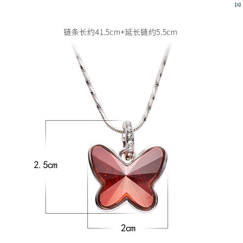 蝶 ネックレス ライト 高級 ペンダント ハイエンド ホット ショート 鎖骨 チェーン アクセサリー