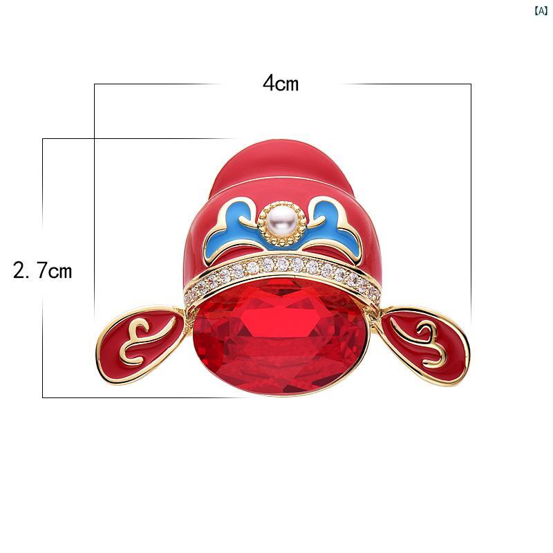 レッド新 ブローチ 高級 レディース 京劇 中華風 コサージュ コート 新郎 新婦 カップル ギフト アクセサリー バックル