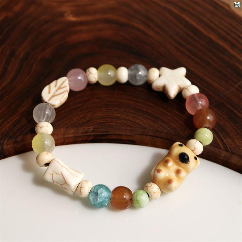 レディース　ファッション　コーデ　小物 クマ 骨 ビスケット ブレスレットットット ット かわいい ゴ..