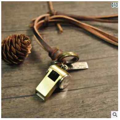 レディース ファッション コーデ 小物 レトロ メタル ホイッスル ネックレス ペンダント 創造的 個性的 メンズレディース カップル キーホルダー バッグ ジ...