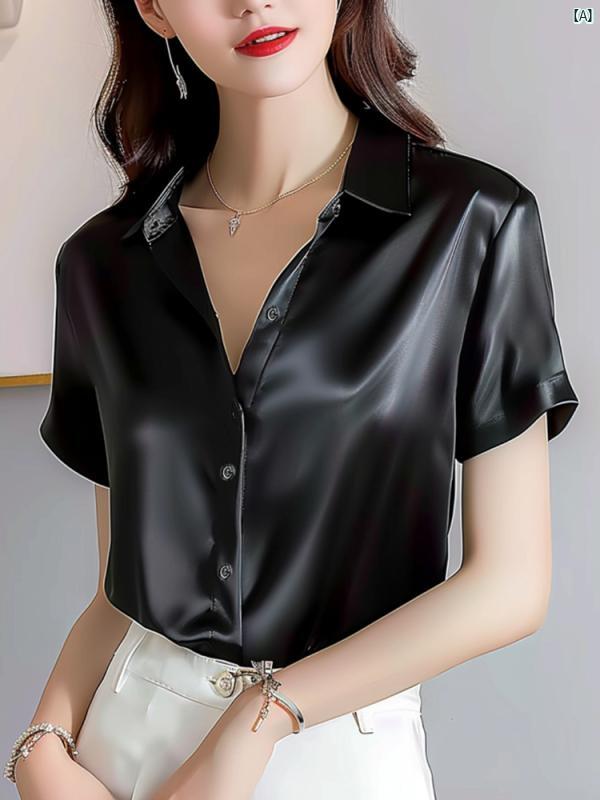 レディース　ファッション　コーデ　春　秋 ブラック シャツ レディース ハイエンド エンド 有名 サテ..