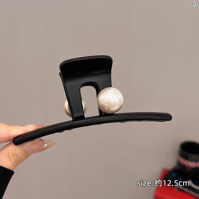 レディース　ファッション　コーデ　小物 レディース フランス パール ヘアピン ハイエンド ヘアピン後頭部 サメ クリップ 帽子