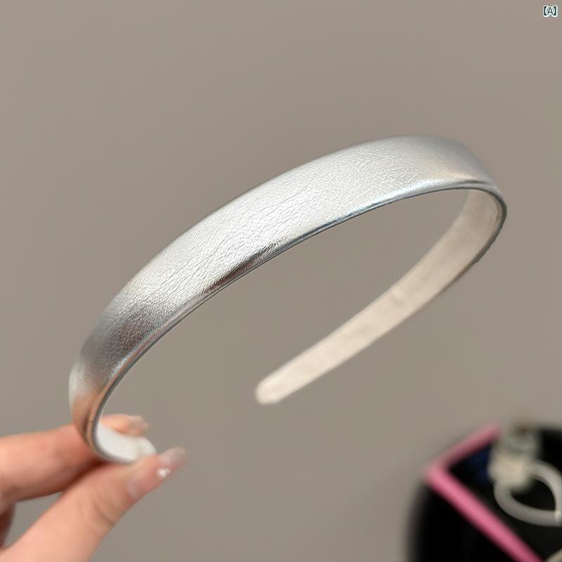 レディース　ファッション　コーデ　小物 レディース シンプル 光沢 薄手 ヘッド バンド 高級 洗顔 料 ..