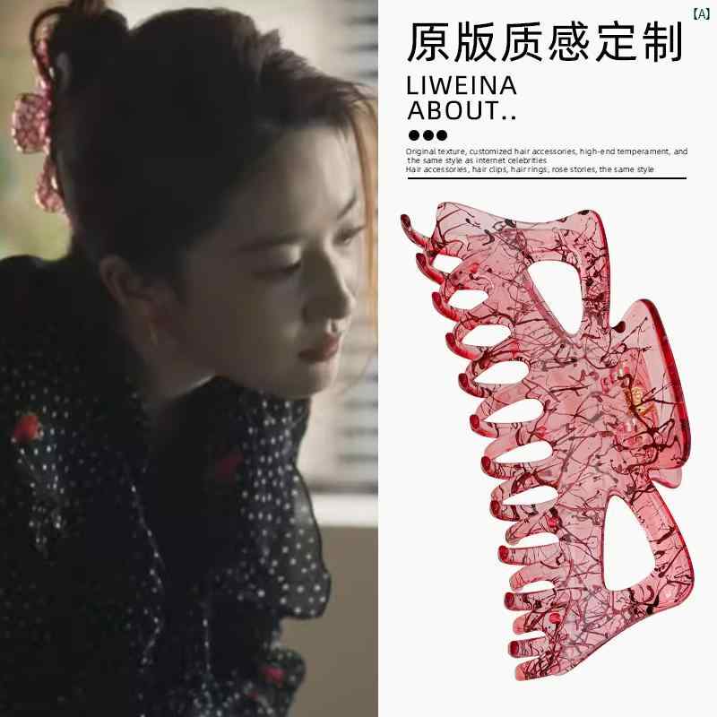 レディース　ファッション　コーデ　小物 バラ 物語 劉 亦 菲 イエロー 一 梅後頭部 ヘアピン 夏 高級 頭飾り