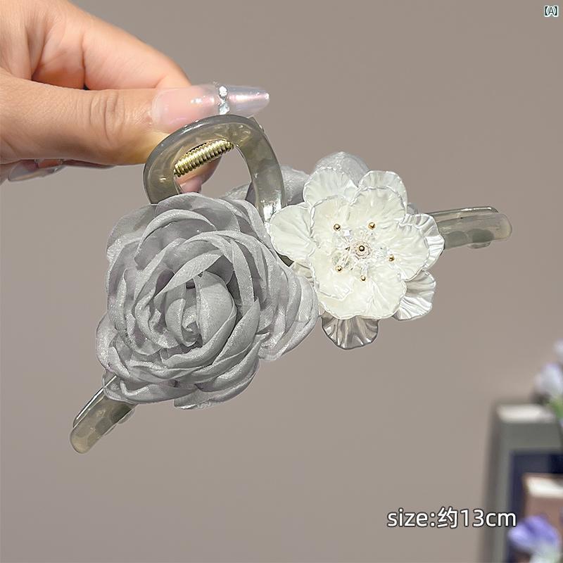 レディース ファッション コーデ 小物 レディース スーパー フェアリー 椿 かんざし 高級 後頭部 サメ クリップ アンティーク 風