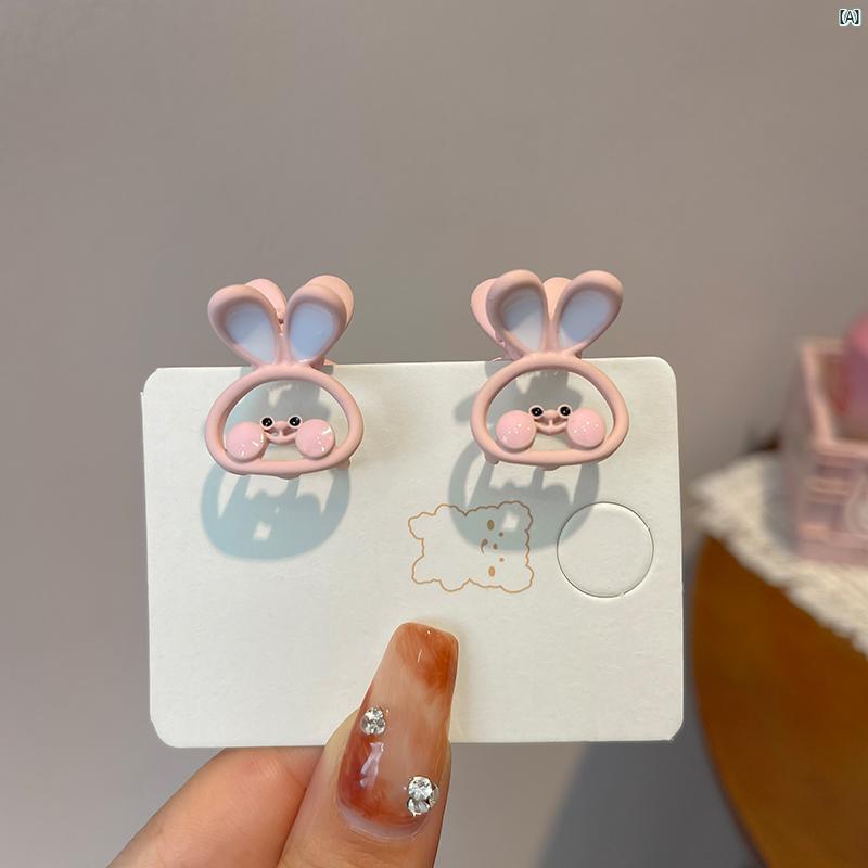 レディース　ファッション　コーデ　小物 クマ ウサギ グラバー レディース サイド 前髪 ヘアピン プリンセス ヘッド クリップ かわいい 子供 アクセサリー