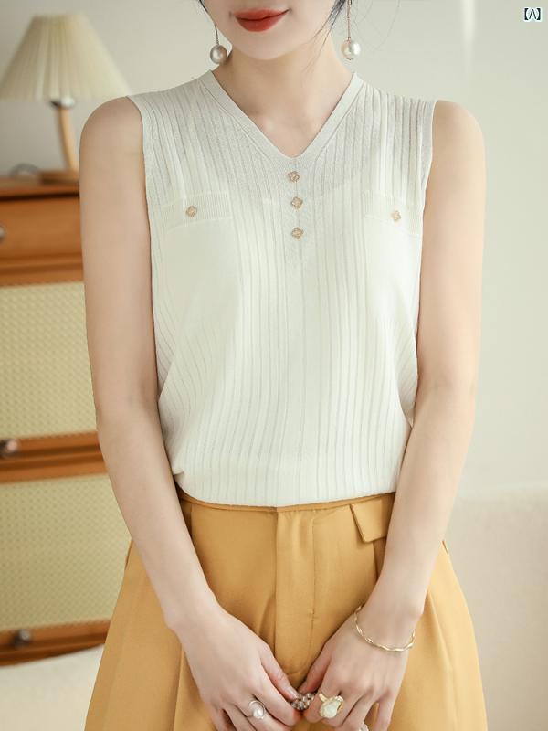 レディース　ファッション　コーデ　春　夏　秋 冷感 ニットキャミソール レディースインナー アウター..