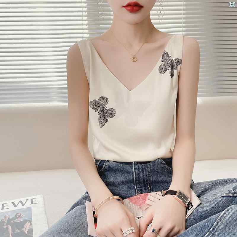 レディース　ファッション　コーデ　春　夏　秋　小物 夏 Vネック キャミソール レディース インナー ..