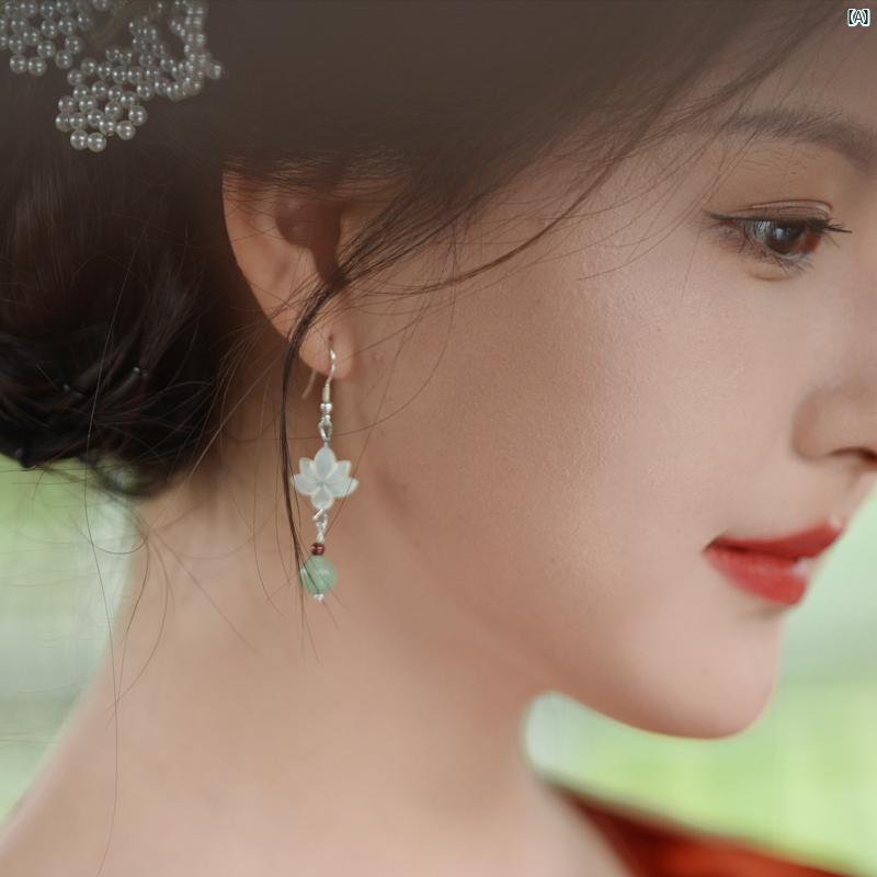 レディース　ファッション　コーデ　春　夏　秋 蓮 新 中国 茶師服 ナチュラル ホワイト 蝶 シェル イ..