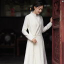 レディース ファッション コーデ 春 夏 秋 Jieqianyue 秋冬 瞑想 レディース 毛皮 襟 茶師服 厚手 ジャケット ニット ジャカード 韓服 ドレス