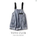 レディース ファッション コーデ 春 夏 秋 カットラベル キャビネットから デニム オーバー オール レディース 夏 スリム ウォッシュ ショート パンツ