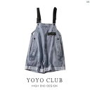 レディース ファッション コーデ 春 夏 秋 オシャレ デニム オーバー オール ショート パンツ レディース 夏用 スリム カジュアル ワイド レッグ 小柄 ジャンプ スーツ