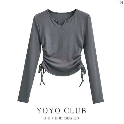 レディース ファッション コーデ 春 夏 秋 オシャレ ピックアップ 大きいサイズ 右 肩 Vネック 長袖 Tシャツ レディース 秋 mm 巾着 トップ レディース ファッション コーデ 春 夏 秋 オシャレ ピックアップ 大きいサイズ 右 肩 Vネック 長袖 Tシャツ レディース 秋 mm 巾着 トップ