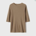 レディース ファッション コーデ 春 夏 秋 xiaohange真 夏 さわか ニット Tシャツ ミッド スリーブ ラウンドネック トップ レディース ZYN 763244 MG