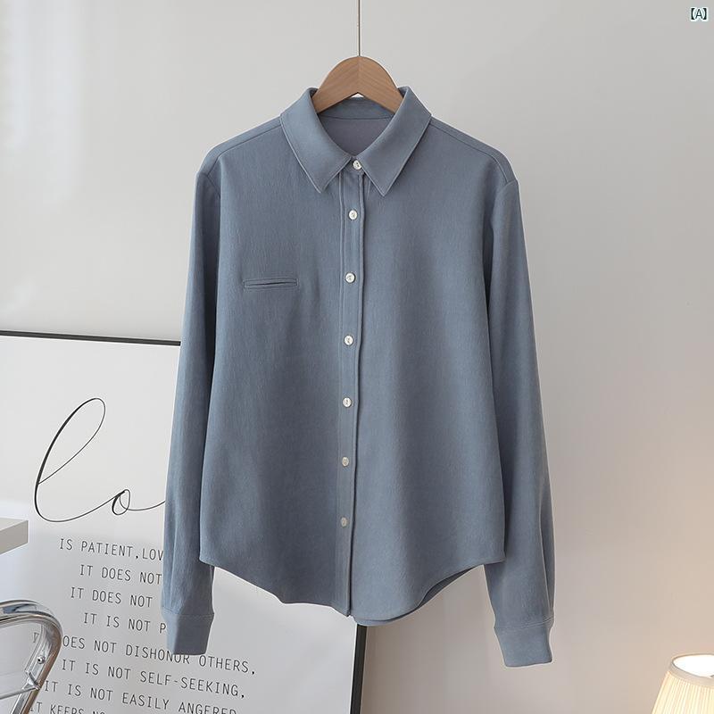 レディース ファッション レディース オシャレ コーデ 春 秋 夏 レディース コーデュロイ 起毛 シャツ 秋冬 たり レイ ヤード インナートップ シック 長袖