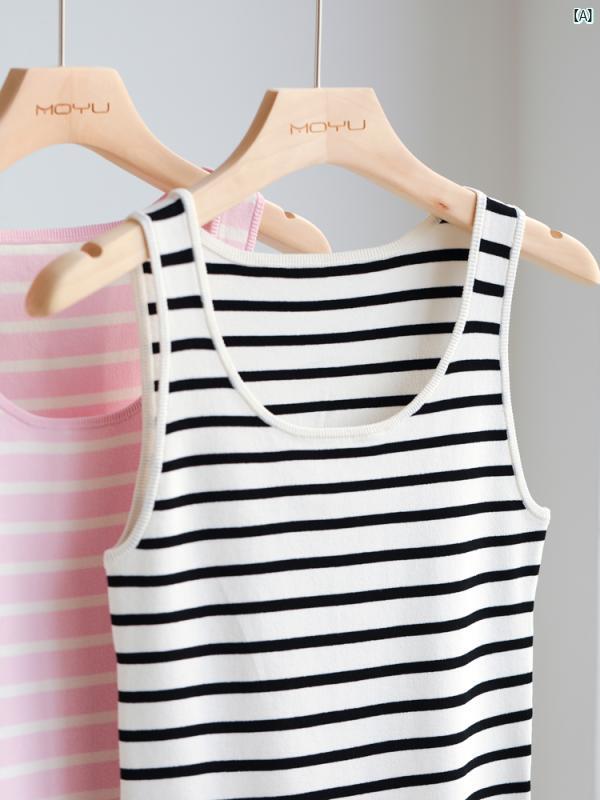 レディース　ファッション　レディース　オシャレ　コーデ　春　秋　夏 U ネック 冷感 ニットキャミソ..