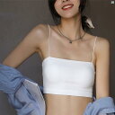 レディース ファッション レディース オシャレ コーデ 春 秋 夏 レディース 胸パッド付き ブラック 小柄 キャミソール 夏 アウターウェア トップス チューブ トップ ラップ 胸 美しい 背中 下着