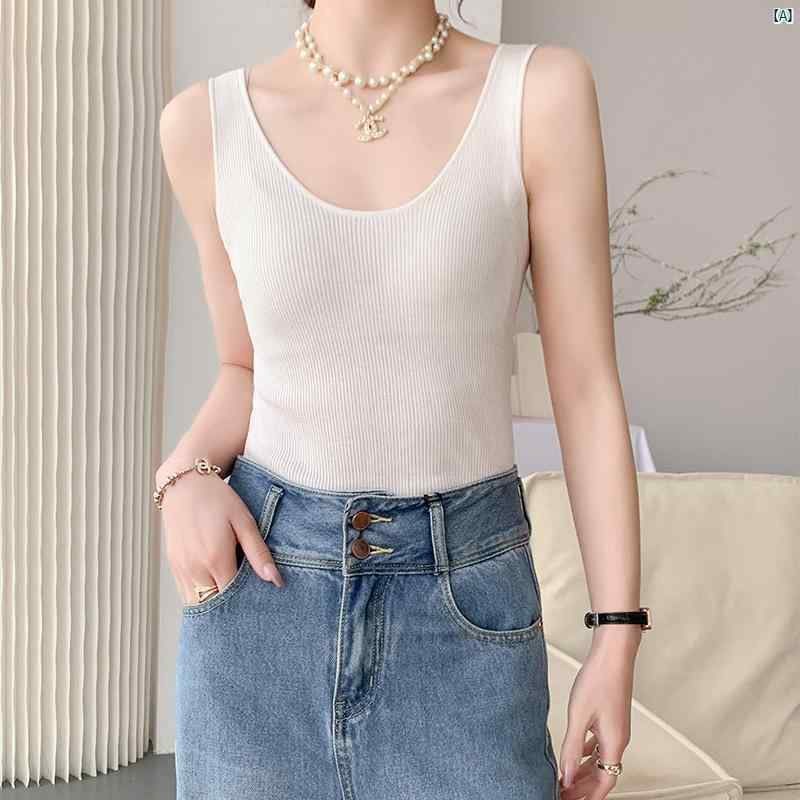 レディース　ファッション　レディース　オシャレ　コーデ　春　秋　夏 前後 二 着 ニットキャミソール..