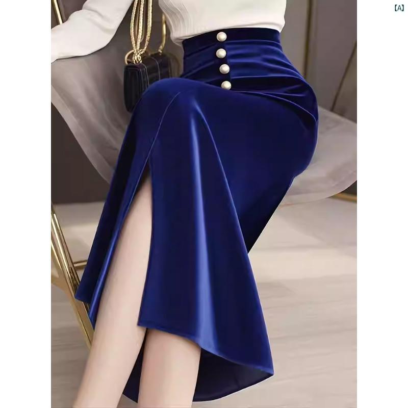 レディース　ファッション　コーデ　春　夏　秋冬 ハイエンド 小柄 ハイウエスト スリム ドレープ 硫酸..