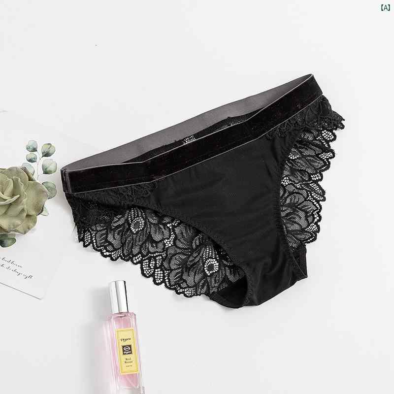 レディース　ファッション　レディース　オシャレ　コーデ　春　秋　夏 Kou Mijia デイリー ~非 ロール レース 魅惑的 薄手 通気性 シームレス 股 抗 ブリーフ レディース