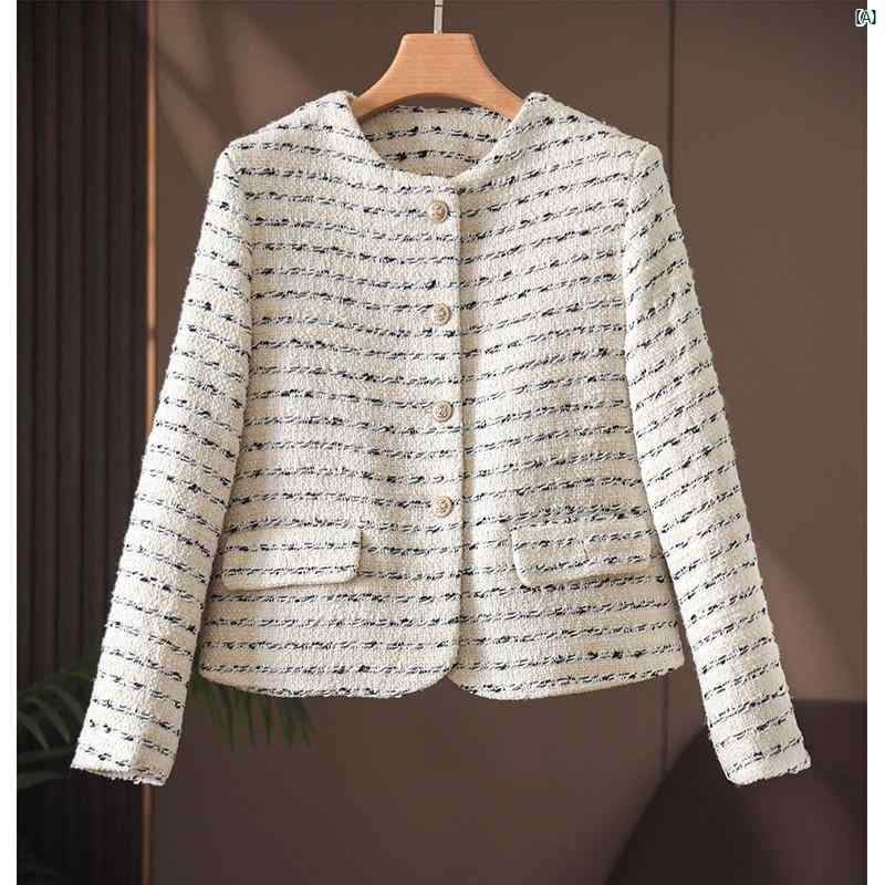 レディース　ファッション　レディース　オシャレ　コーデ　春　秋　夏 KouMijiawai 一流 ! 見逃 1 後悔 ま レディース ツイード ショート ストライプ フレグランス ジャケット