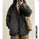 レディース ファッション レディース オシャレ コーデ 春 秋 夏 UATONLINE 冬 アメリカン 薄手 ホワイトダックダウン エンボス 菱形 ジェンダーレス ダウン ジャケット レディース コットンコート