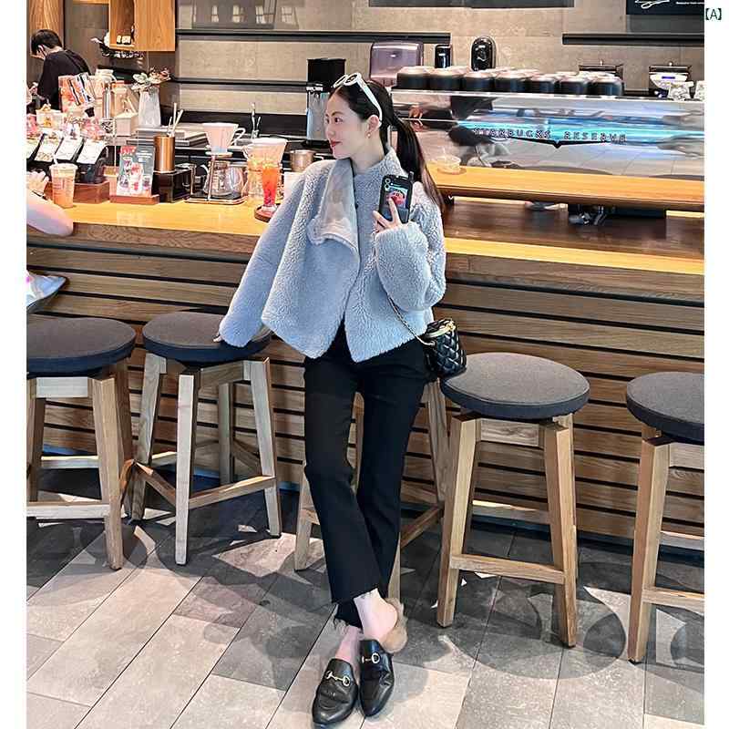 レディース　ファッション　レディース　オシャレ　コーデ　春　秋　冬 cml スリム ブーツ 付き 九分丈 ジーンズ 韓国 ロー エッジ ブラック カジュアル パンツ(4)