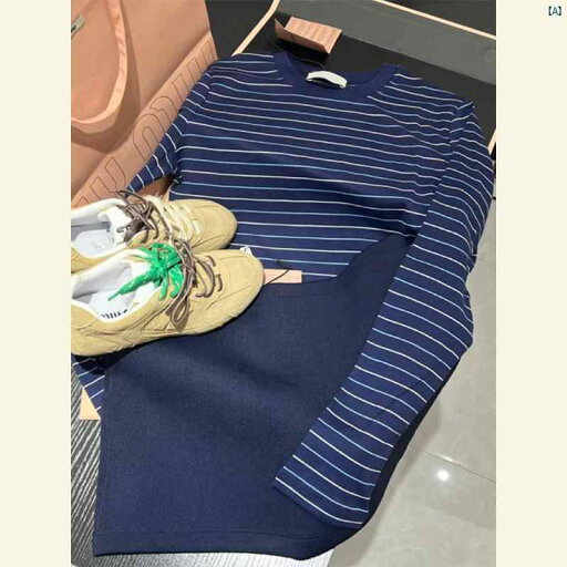 硫酸 銅 コーデ ソルト ベース 軽か大歳っぽい ブルーストライプ 秋 レディース Tシャツ スーツ スカート セット 硫酸 銅 コーデ ソルト ベース 軽か大歳っぽい ブルーストライプ 秋 レディース Tシャツ スーツ スカート セット