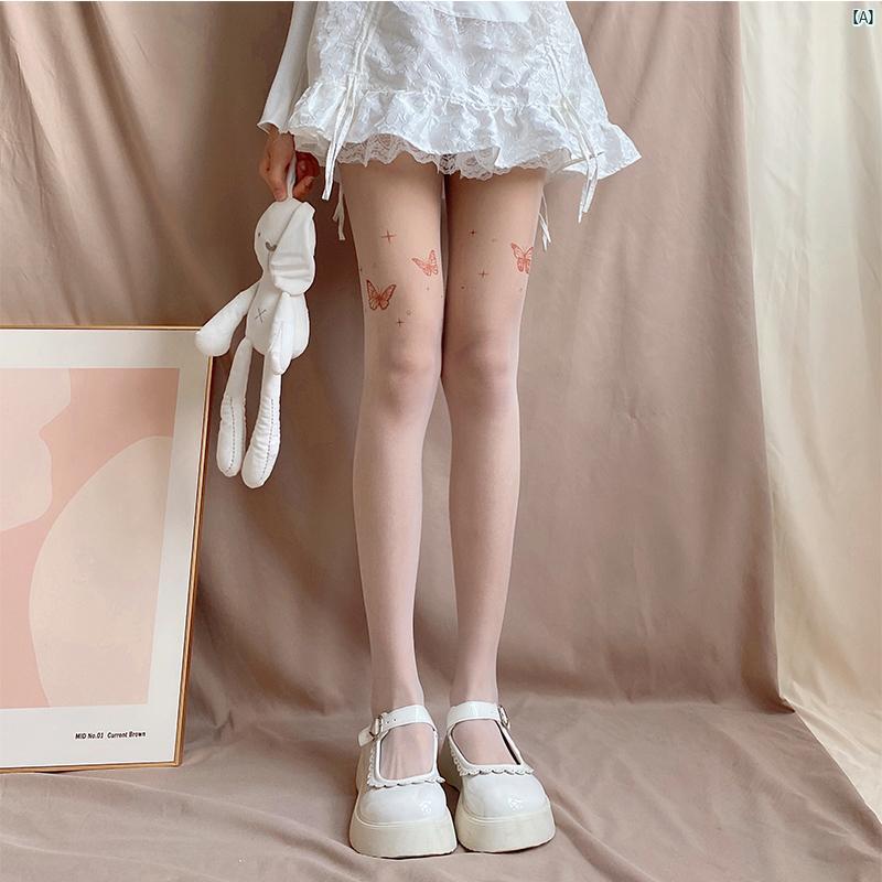 夜 教室 ホワイト ストッキング レディース 春秋 薄手 抗 引っかかり jk 魅惑的