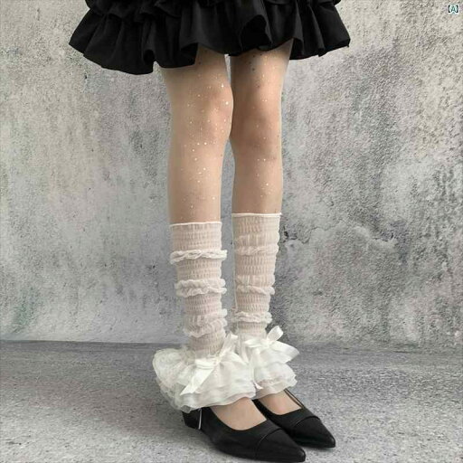 夜 教室 レース 靴下 春秋 かわいい ロリータ 脚 カバー JK ホワイト ふ くら ぎ レディース 夜 教室 レース 靴下 春秋 かわいい ロリータ 脚 カバー JK ホワイト ふ くら ぎ レディース