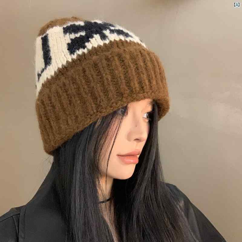 シャロン 雪 フランジ 付き つば広 無地 帽子 レディース 丸顔 明らか 小柄 ニット 秋 ウール