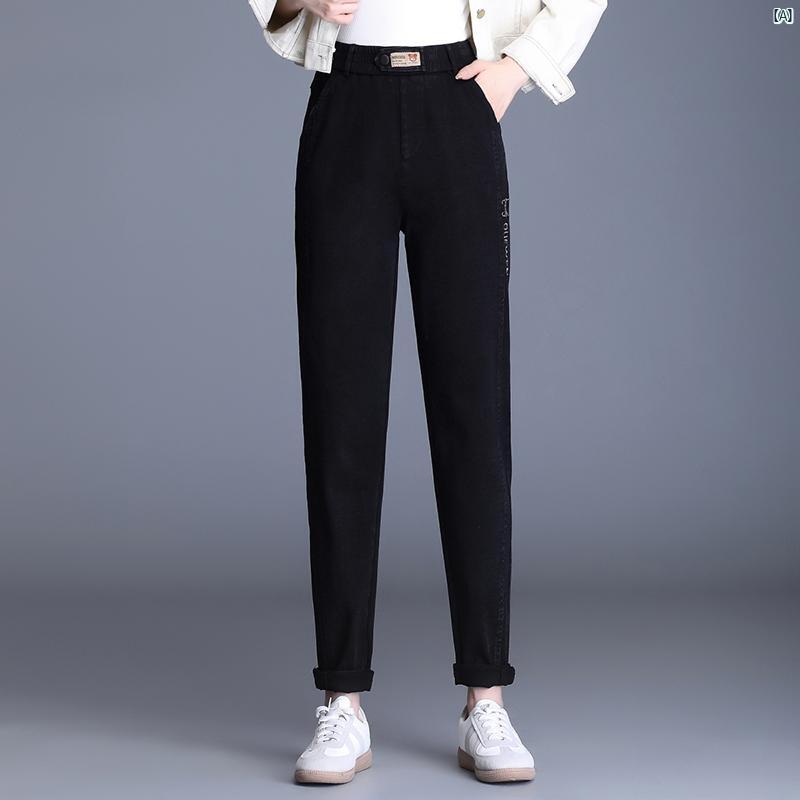 レディース　ファッション　コーデ　春　夏　秋 ジーンズ レディース 春秋 ハイウエスト カジュアル パ..