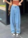レディース ファッション コーデ 春 夏 秋 alexstevens スーパー ホット ライト ブルー ジーンズ レディース 夏 ハイウエスト スリム ワイド レッグ ストレート パンツ