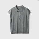 レディース ファッション コーデ 春 夏 秋 栄 梅 ZZ 0702225 " ピネリ ア ポロシャツ Intelligentsia ボタン前 肩 半袖 ニット